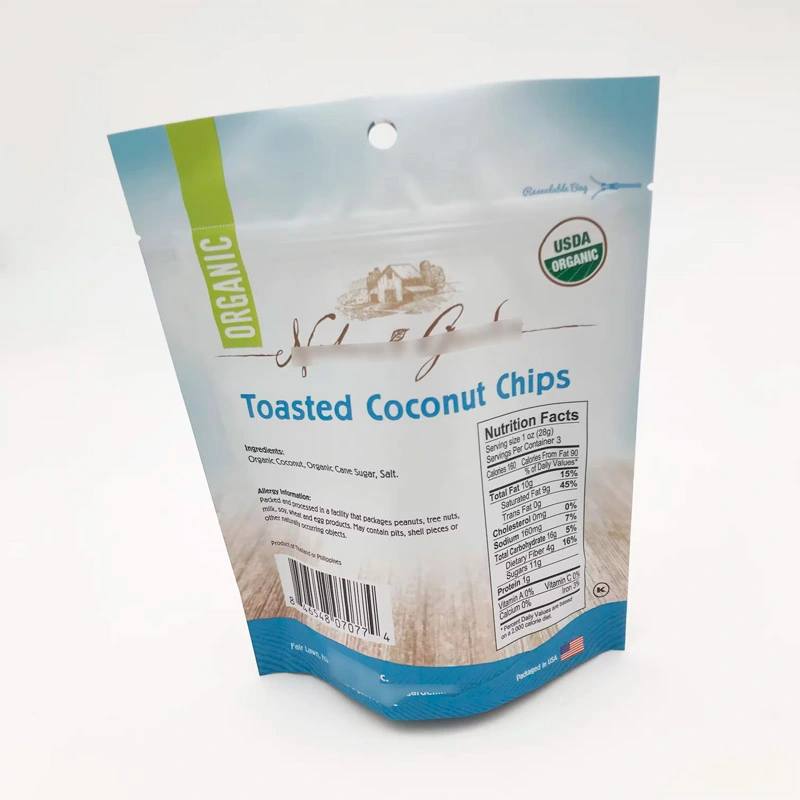 3 Oz Stand up Ziplock Mini Chip Bags with Hang Hole