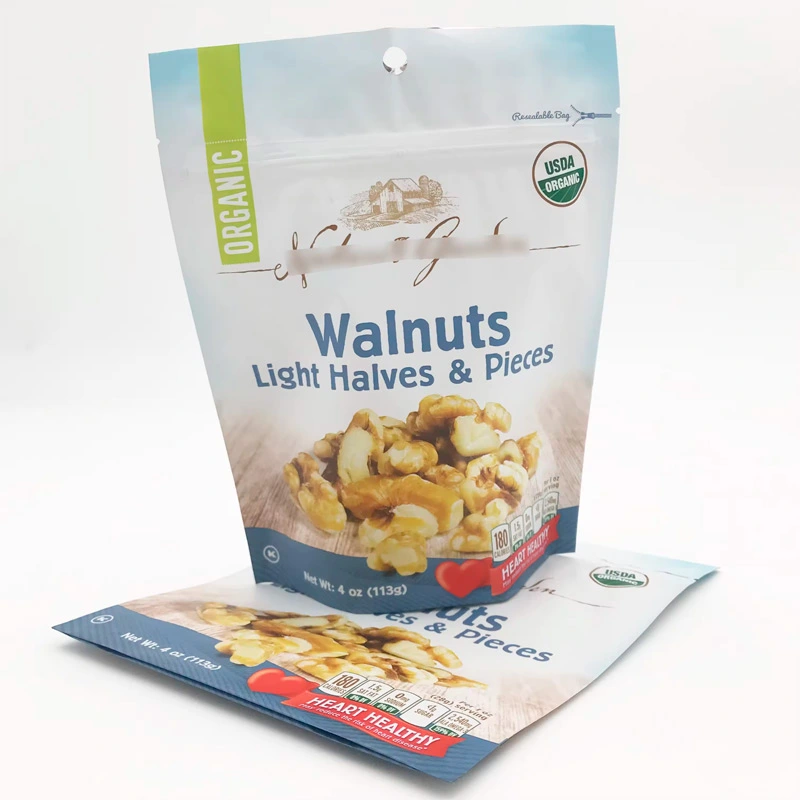 3 Oz Stand up Ziplock Mini Chip Bags with Hang Hole