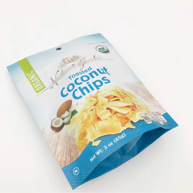 3 Oz Stand up Ziplock Mini Chip Bags with Hang Hole