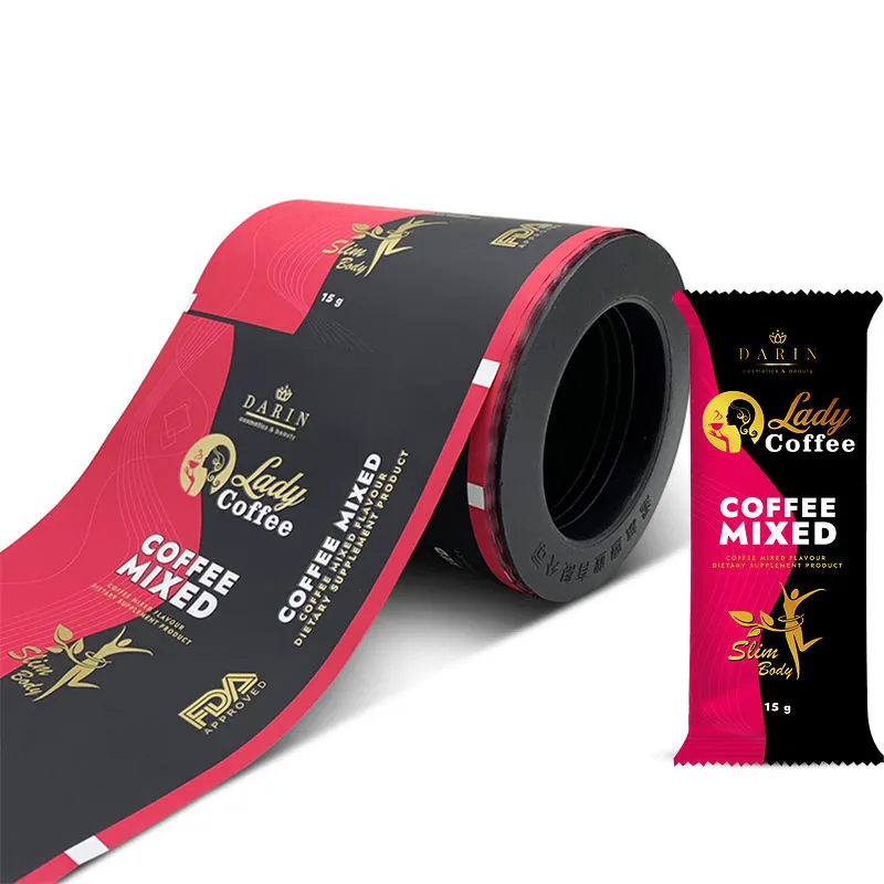 Custom Printed Instant Coffee Film Roll
